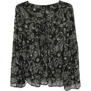Torrid Floral Print Pleated Blouse Size 00 (M/L10)